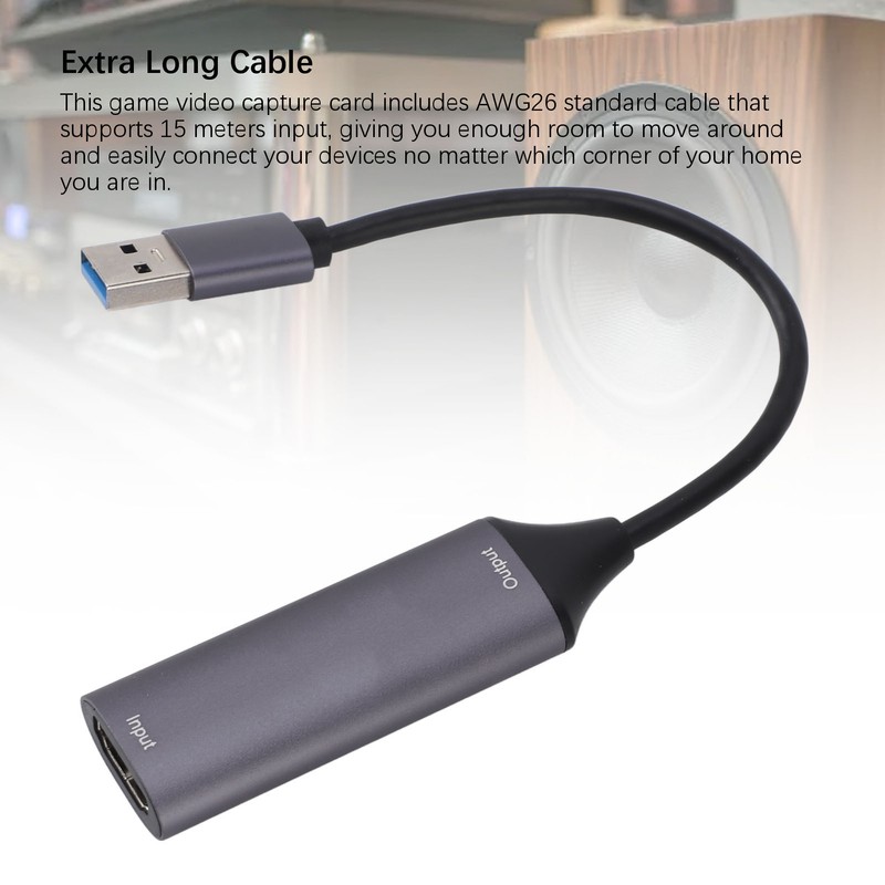 Game Video Capture Card 4K HD Resolution Multimedia Interface Video