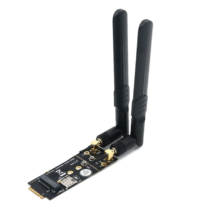 Mustpoint M.2(NGFF) Key B Adapter with SIM Card and Antenna
