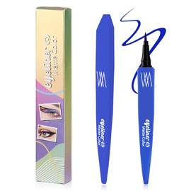 Blue Liquid Eyeliner Pen, Waterproof Long-lasting Color Eyeliner Pencil, Smooth Ultra Fine Easy to Color, Smudge-proof Fast-drying Colored Eye Liner Rainbow Colorful Neon Eyeliner Liquid Linerr -07#