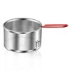 Stainless Steel Colander, Micro-Perforated Metal Pasta Strainer with Hook &