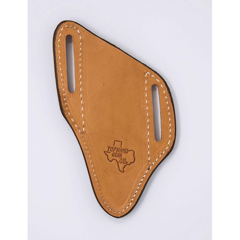 TOP HAND GEAR Leather Pancake Crossdraw Knife Sheath, Fixed Blade,