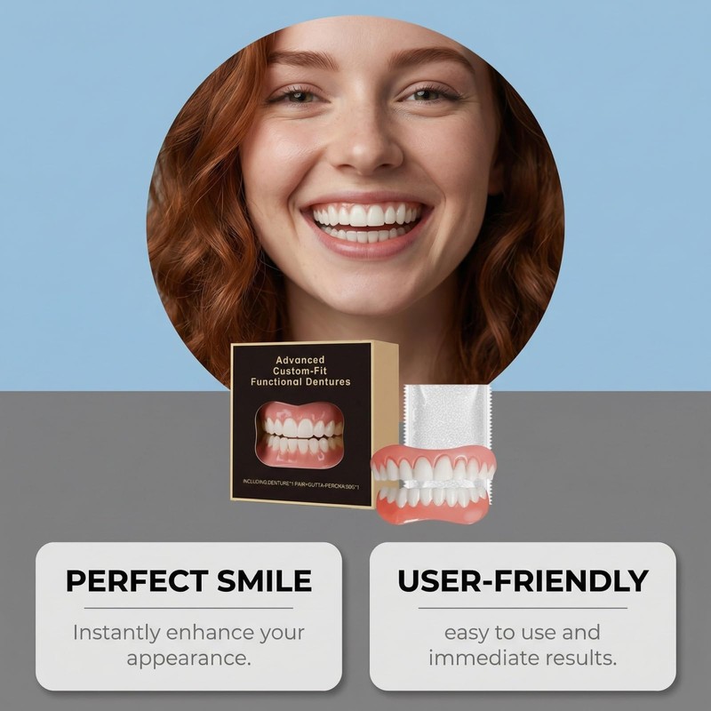False Teeth Set for Adults,Clip in Veneers Teeth Top and