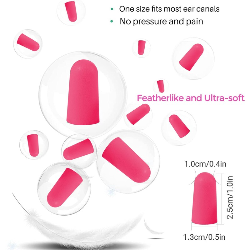 EXGOX Super Soft Foam Earplugs, 38 dB Highest SNR, 60