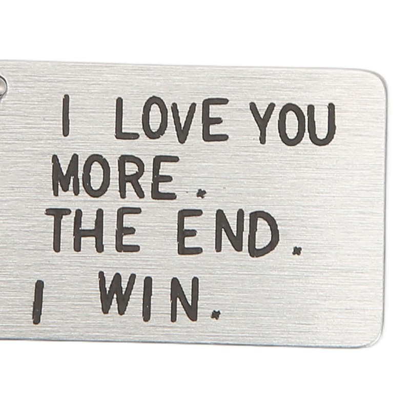 Birthday Keychain Stainless Steel I Love You More The End