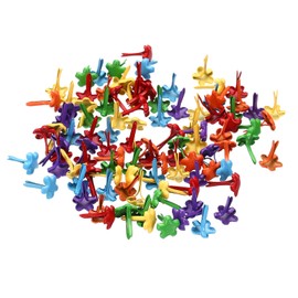 PATIKIL 7 x 9 mm Brads for Paper Crafts, 100 Pcs Metal Flower Paper Fastener for Art Crafting Projects, and DIY Decorative Scrapbooking, Assorted Colors