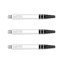 RED DRAGON Nitrotech - Ejes medianos, Color Blanco sólido, 3 Juegos por Paquete (9 Ejes en Total) y Tarjeta de Pago