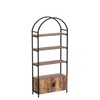 Jehiatek Arched Bookshelf, Bookcase with Doors Storage, 71 Inches Tall
