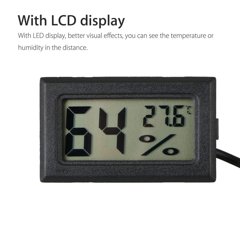Digital Thermometer Hygrometer,INRIGOROUS Pack of 2 hygrometer thermometer Mini Probe