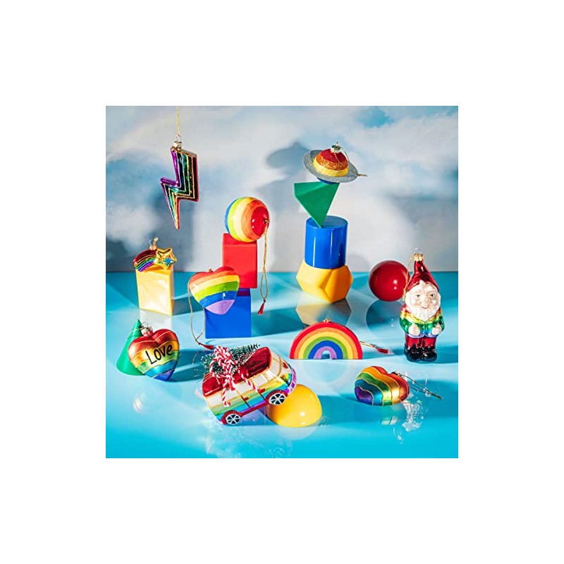 Sass & Belle Rainbow Heart Shaped Bauble