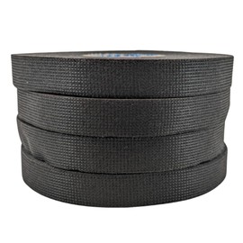 PA Products 4 Pack of 15mm x 25m (100m Total) Heat-Resistant Black Fabric Cloth Wiring Harness Loom Tape - Cable Tidy Flame Retardant Connector Loom Tape for Car/Vehicle Auto Cables Wiring