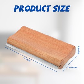 Fukaisu Dog Deshedding Brush, Wooden Pet Hair Shedding Brush with Fine Comb Teeth Ergonomic Pet Hair Removal Tool for Grooming Shedding Dog Cat Horse Rabbit