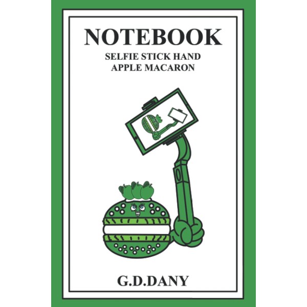 NOTEBOOK SELFIE STICK HAND APPLE MACARON