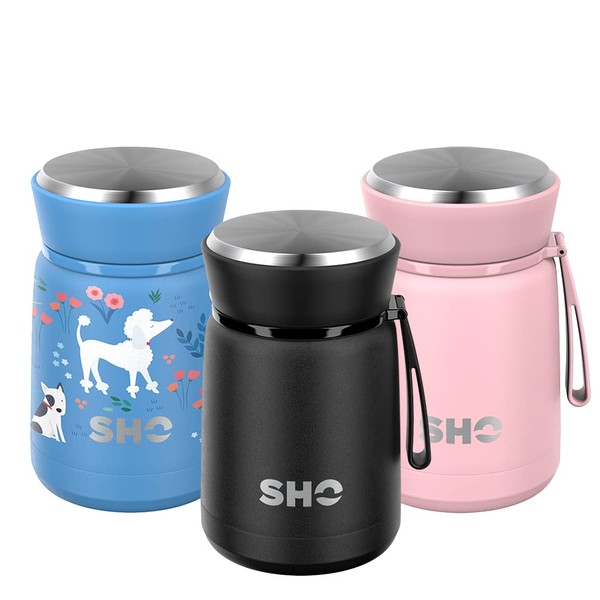 SHO Food Flask - Vacuum Insulated, Double Walled Stainless Steel