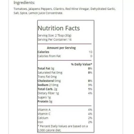 Mateo's Gourmet All Natural Salsa, Medium Heat 16oz Jar