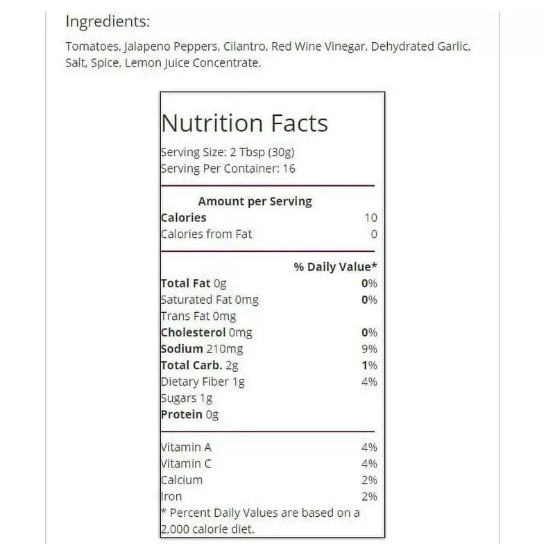 Mateo's Gourmet All Natural Salsa, Medium Heat 16oz Jar