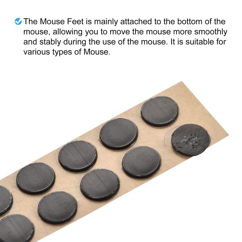 PATIKIL Round Mouse Feet Skates Pads 0.7mm for Gaming Mouse