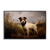 Stupell Industries Jack Russell Terrier Landscape Framed Giclee Art Design