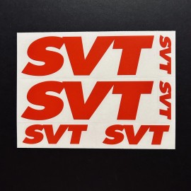SVT Ford SVT 6-Sticker Raptor Cobra Focus Vinyl Decal Set Sheet (RACING RED)