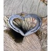 Hand Forged Large Horseshoe Heart Kissing Horses Handmade Western Decor
