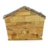 Olive Wood Rotating Star Musical Nativity Scene - Plays Silent