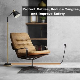 Flexible Cable Duct for Floor - Cable Bridge, Hose Bridge, Cable Cover - 1 m x 3 cm Flat Cable Protector for Offices, Homes, Warehouses, Hotels (Yellow Oak)