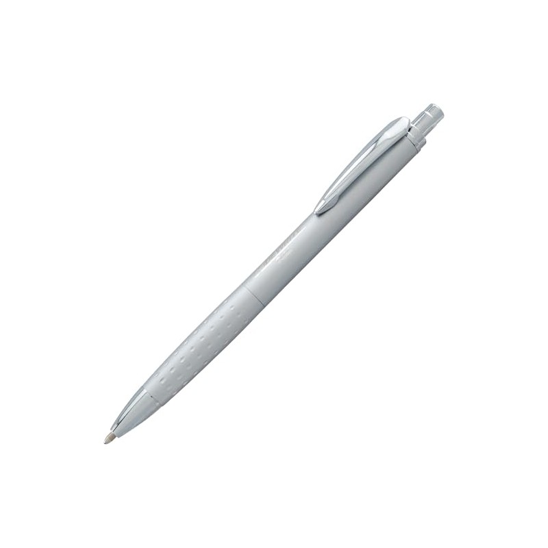 Pentel Glidewrite Executive Ballpoint Pen, (1.0mm) Medium, Silver Metal Barrel,