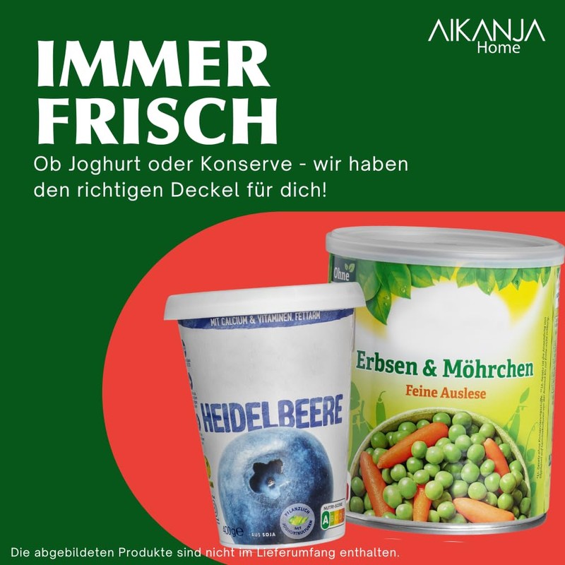 Reusable Fresh Lid for 500 g Yoghurt Cups (Pack of