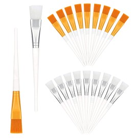 Pack of 20 Face Mask Brush Transparent Face Mask Brush Mud Mask Brush with Clear Plastic Handle for the Application of Face Masks Eye Masks