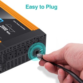 Ampeak AC Power Inverter Remote On/Off Switch with 20 Ft Cable Push Button Switch LED for Only Ampeak 1000W/1200W/1500W/2000W/3000W Power Inverter