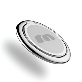 Ultra-Slim Phone Ring Holder with Magnetic Car Mount - Secure Grip, Multi-Angle Stand, 360° Rotation (silver)