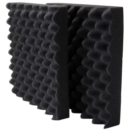 Unbranded 9 pack Acoustic Soundproofing Egg Crate Foam Tiles 2" x 12 x 12 (charcoal)