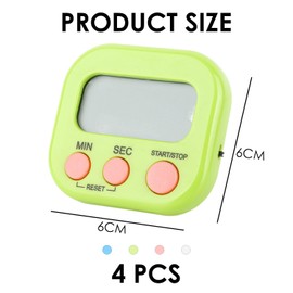 4 Multifunctional Timers, Kitchen Cooking, Children's Teeth Cleaning, Egg Timer, Digital Timer, Countdown Timer, Daily Essentials