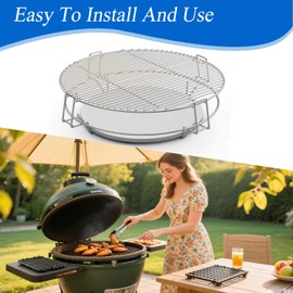 Cmanzhi S24 (1-Pack) Cooking Grate System Grilling Accessory for Weber 22" Kettle Grill and Other Similar Size Kettle Grills