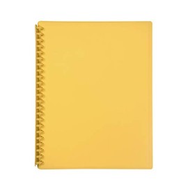 Marbig (R) Refillable 20 Pocket A4 Display Book Yellow