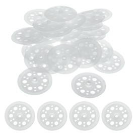 sourcing map Plastic Washers for Foam Board Fasteners, 500Pcs 45mm/1.77inch Foam Board Washers Load Spreading Polypropylene Washers for Fixing Foam Board Fastening Installation, White