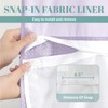 eachope Lavender No Hook Waffle Weave Shower Curtain with snap-in