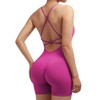 SUUKSESS Women Strappy Romper Workout Yoga Seamless One Piece Jumpsuit