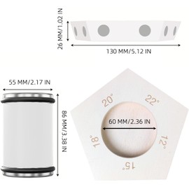 White Rolling Knife Sharpener, Professional Rolling Knife Sharpener Kit with 5 Magnetic Angle Offer 12/15/18/20/22° for Kitchen Knives (SET-A)