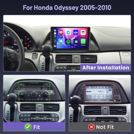[4+64G] Hikity for Honda Odyssey 2005-2010 Android Car Stereo, 10 Inch Touchscreen Radio with Carplay/Android Auto GPS Navigation/WiFi/DSP/Bluetooth/FM RDS + AHD Backup Camera