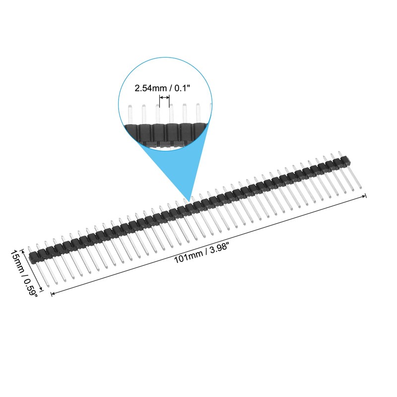PATIKIL Pack of 10 DIP Pin Headers Single Row 40P