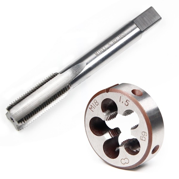 YUEARN M18 X 1.5mm Metric Tap and Die Set HSS