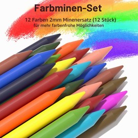 Four Candies Mechanical Pencil 2 mm Set, Pencils 2B, Metal, 60 Leads