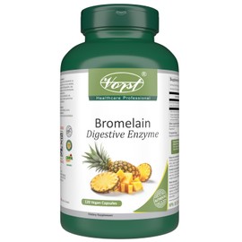 VORST Bromelain 500mg 2400 GDU/g 120 Vegan Capsules | Digestive Enzyme for Women and Men | Pineapple Extract for Inflammation & Eye Health | Powder Pills | 1 Bottle