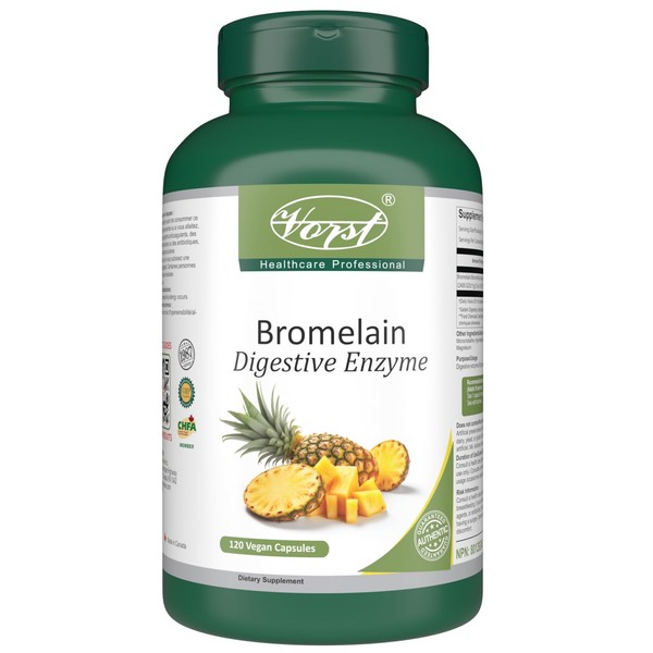VORST Bromelain 500mg 2400 GDU/g 120 Vegan Capsules | Digestive