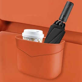 Car Trash Can - Waterproof Trash Bin with Back Clip,Automotive Garbage Cans, Multifunctional Deluxe Car Trash Can Storage Box Fits Car Doors, Back Seats, Trunks