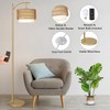 ROCKRAIN Modern Arc Floor Lamp: Dimmable LED Standing Lamp with