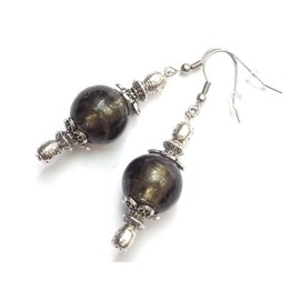 Thurcolas Earrings from the Venezia range in brown Murano glass beads
