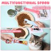 JJUNW 2 Pcs Cat Strip Squeeze Spoon, Cat Treat Dispenser