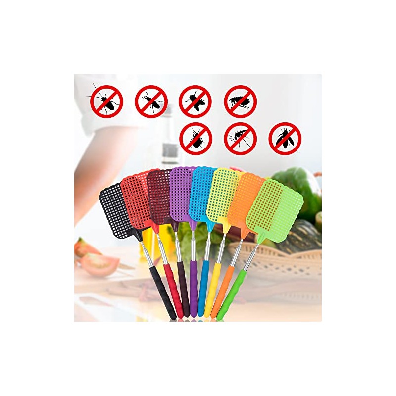 Pack de 8 Matamoscas Extensibles | Telescópico y Reutilizable |