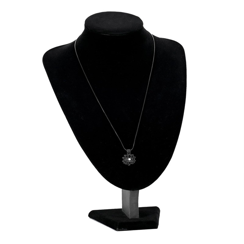 AIWENXI Cremation Jewelry Lotus Flower Urn Necklaces for Ashes Stainless